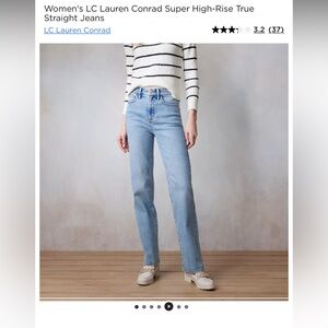 Women's LC Lauren Conrad Super High-Rise True Straight Jeans, Size 8